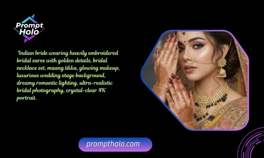 Bridal Saree Portrait Look Prompt