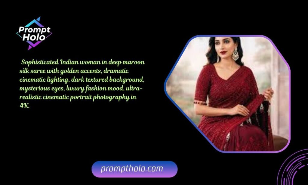 Cinematic Saree Portrait Prompt