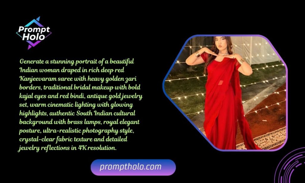 _Deep Red Traditional Saree Beauty