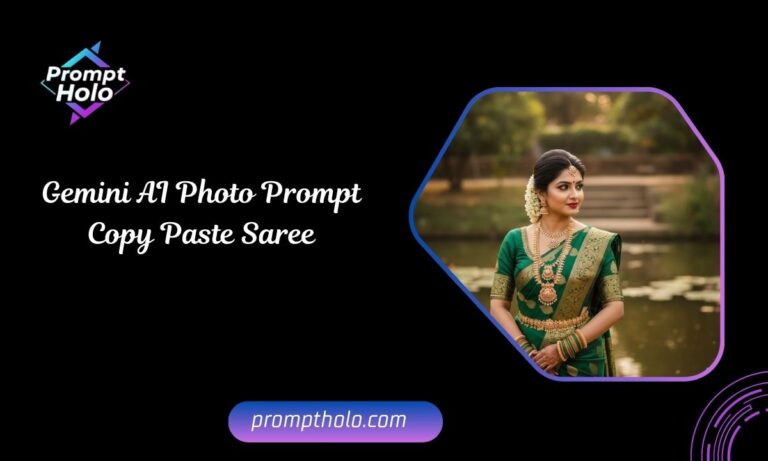 Gemini AI Photo Prompt Copy Paste Saree Look Beautiful Indian Portrait Prompts