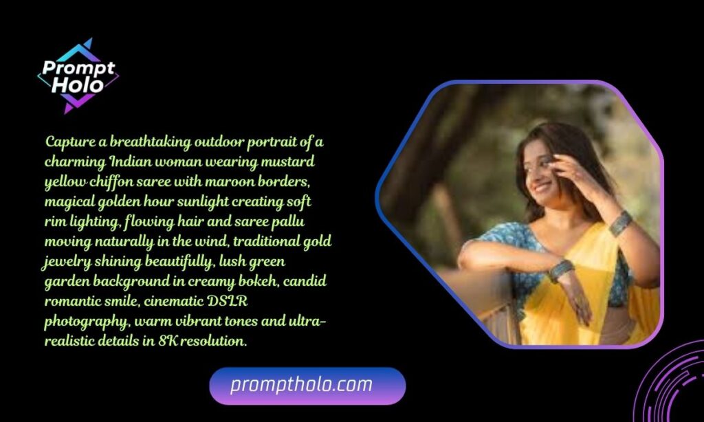 _Golden Hour Outdoor Saree Portrait