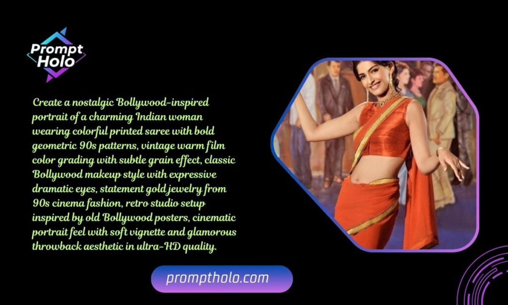 _Retro 90s Bollywood Saree Style