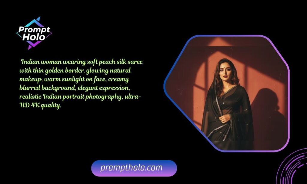 Simple Silk Saree Look Prompt