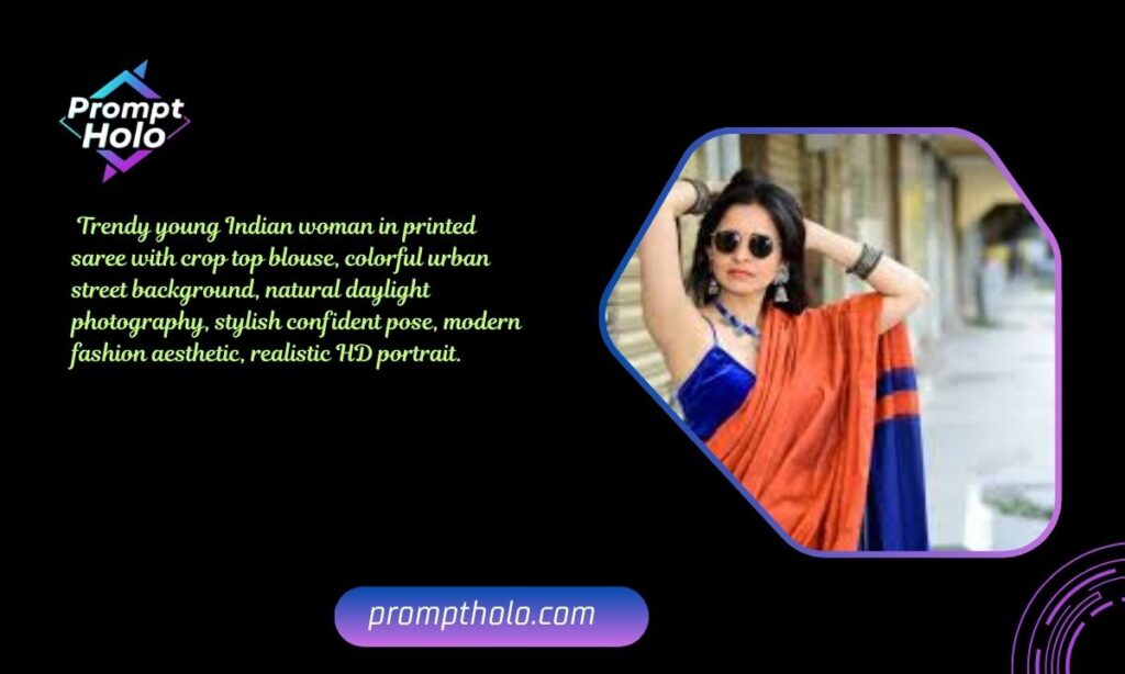 Street Style Saree Fashion Look