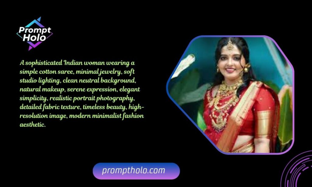 Minimal Elegant Saree Studio Look (1)