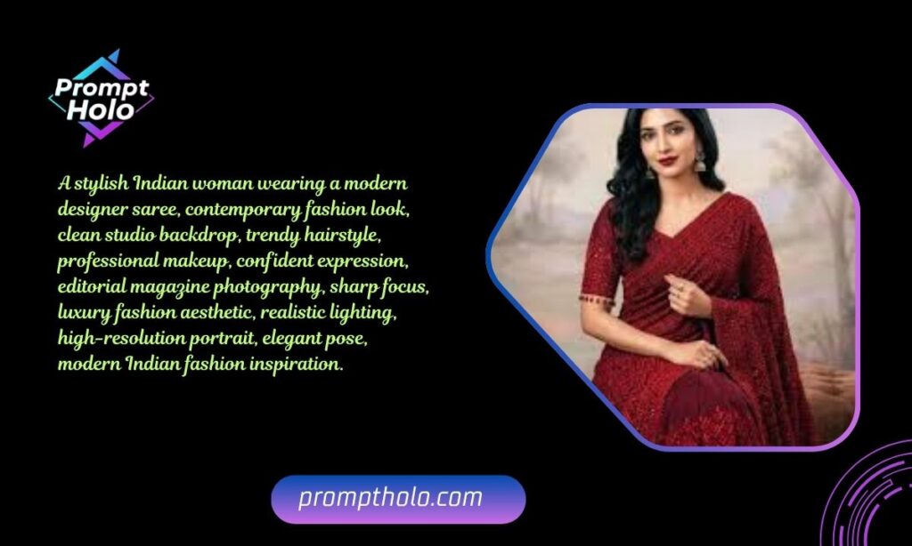 Modern Fashion Saree Portrait