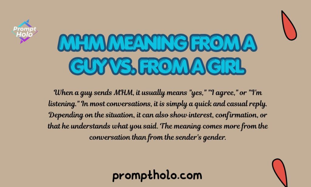 MHM Meaning From a Guy vs. From a Girl