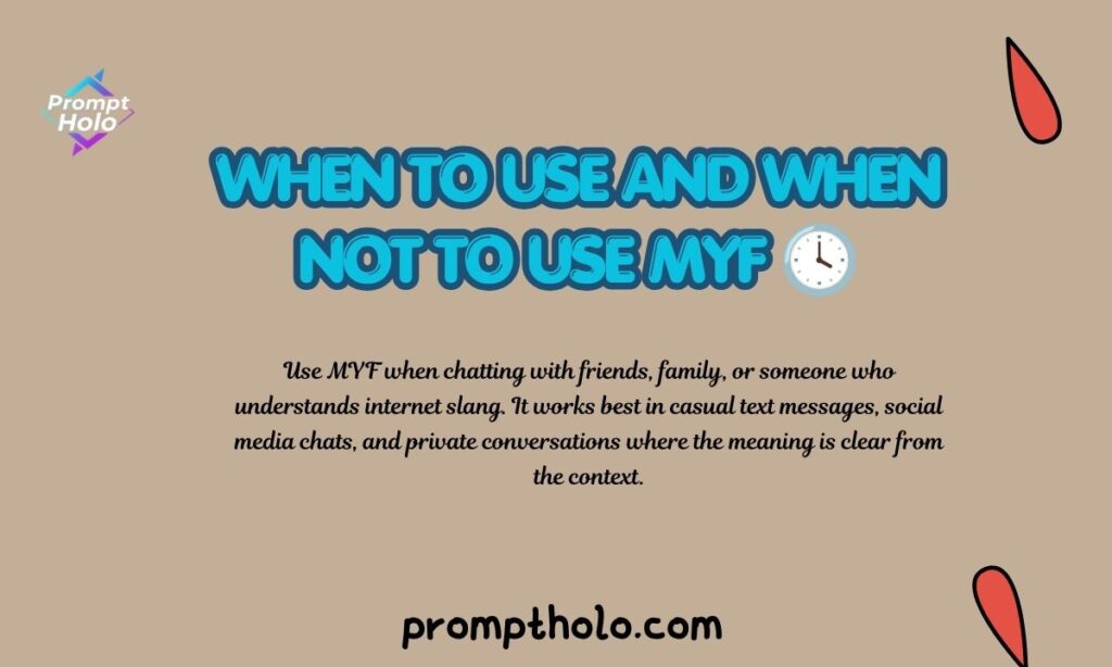 When to Use and When Not to Use MYF 🕓
