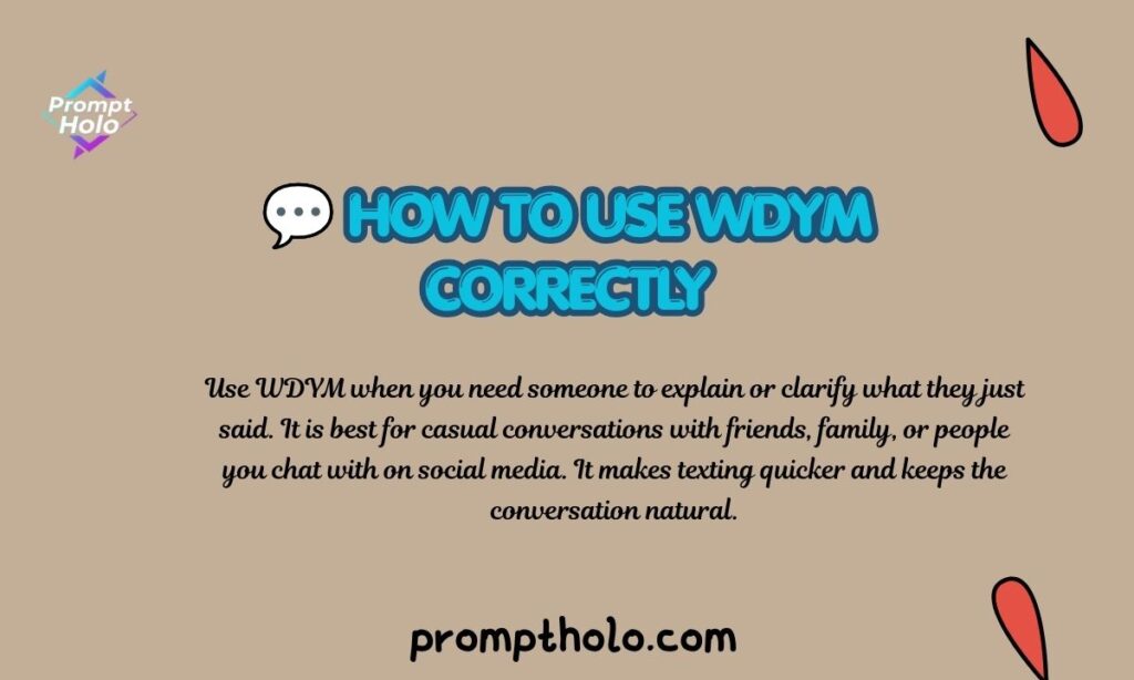 💬 How to Use WDYM Correctly