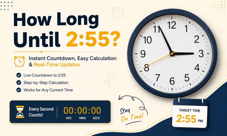 How Long Until 255 Instant Countdown, Calculation Steps, and Time Zone Guide