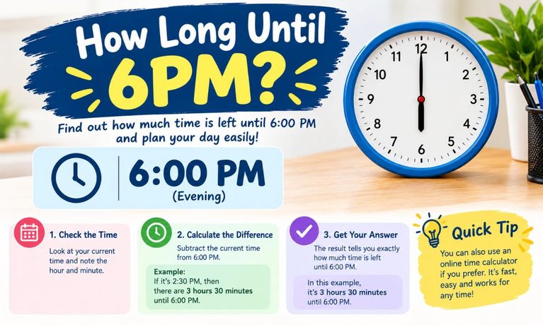 How Long Until 6PM Quick Time Calculator and Countdown Guide