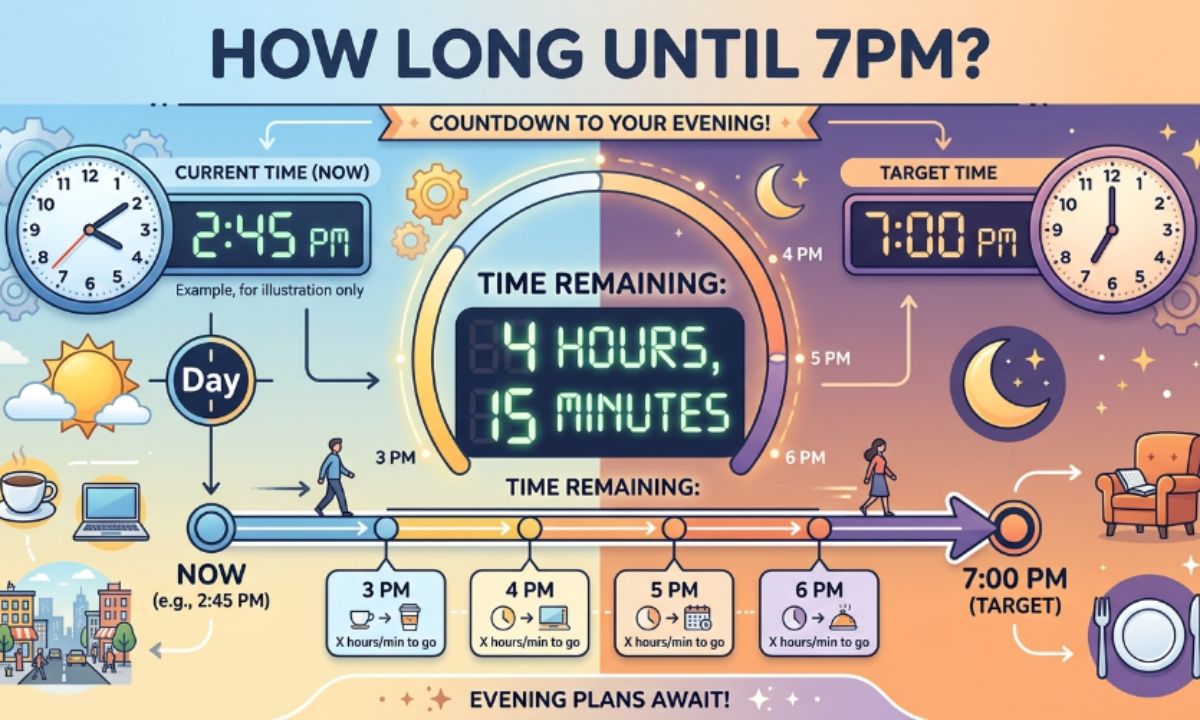 How Long Until 7PM Quick Answer, Formula, and Time Examples