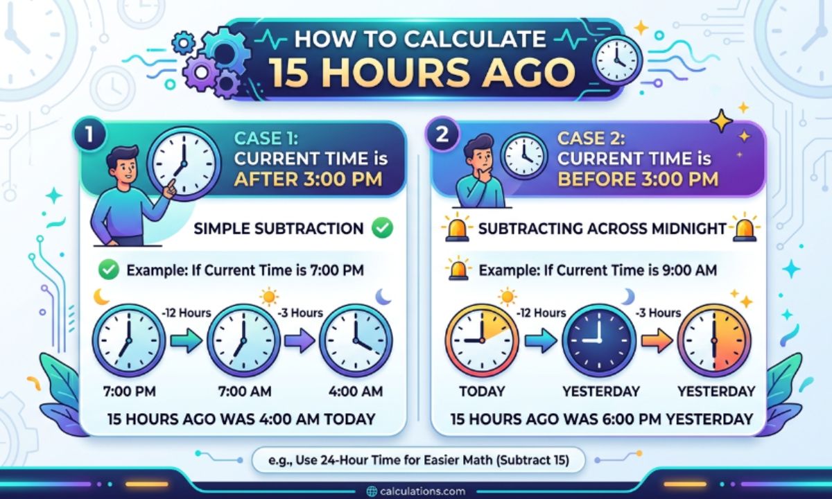 How to Calculate 15 Hours Ago