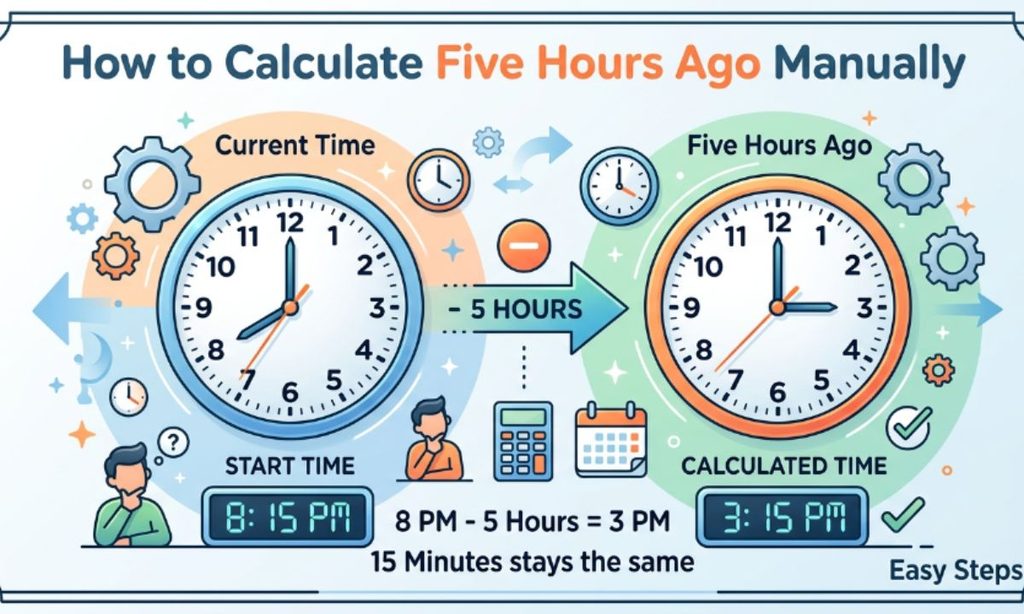 How to Calculate Five Hours Ago Manually