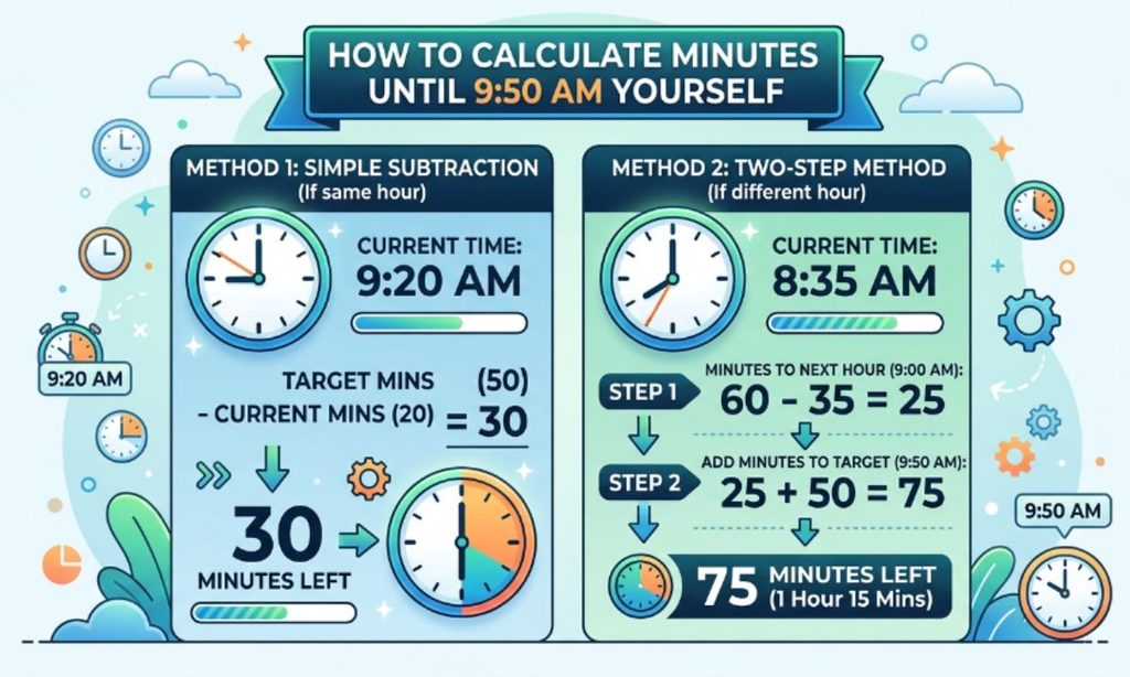 How to Calculate Minutes Until 950 AM Yourself