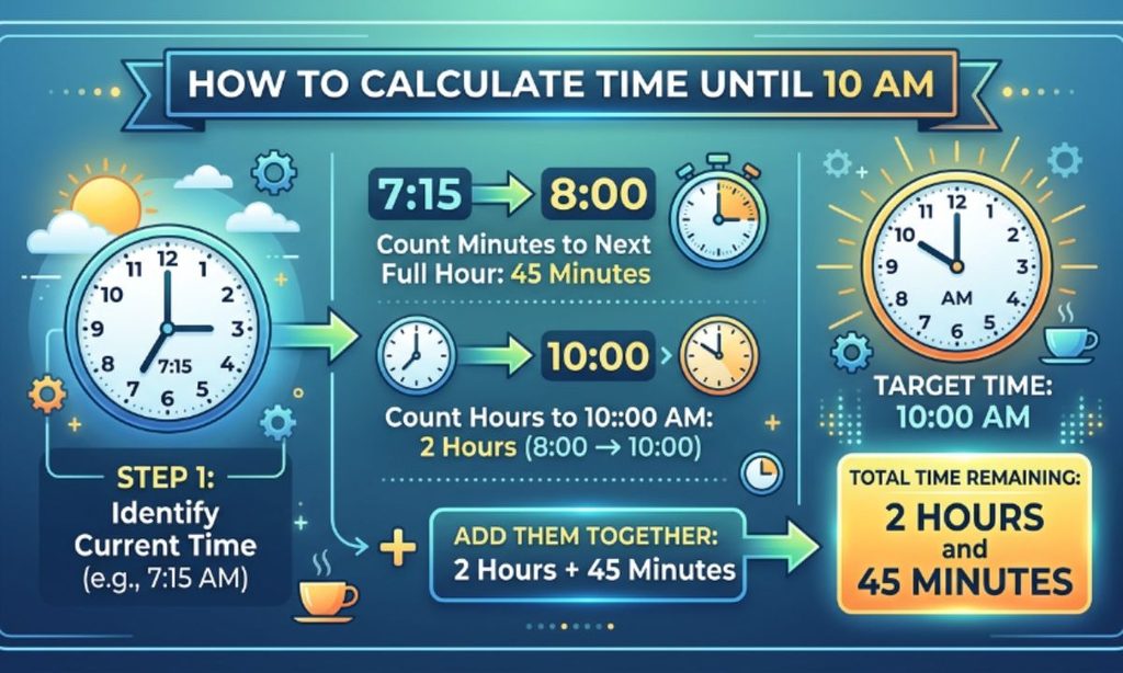 How to Calculate Time Until 10 AM