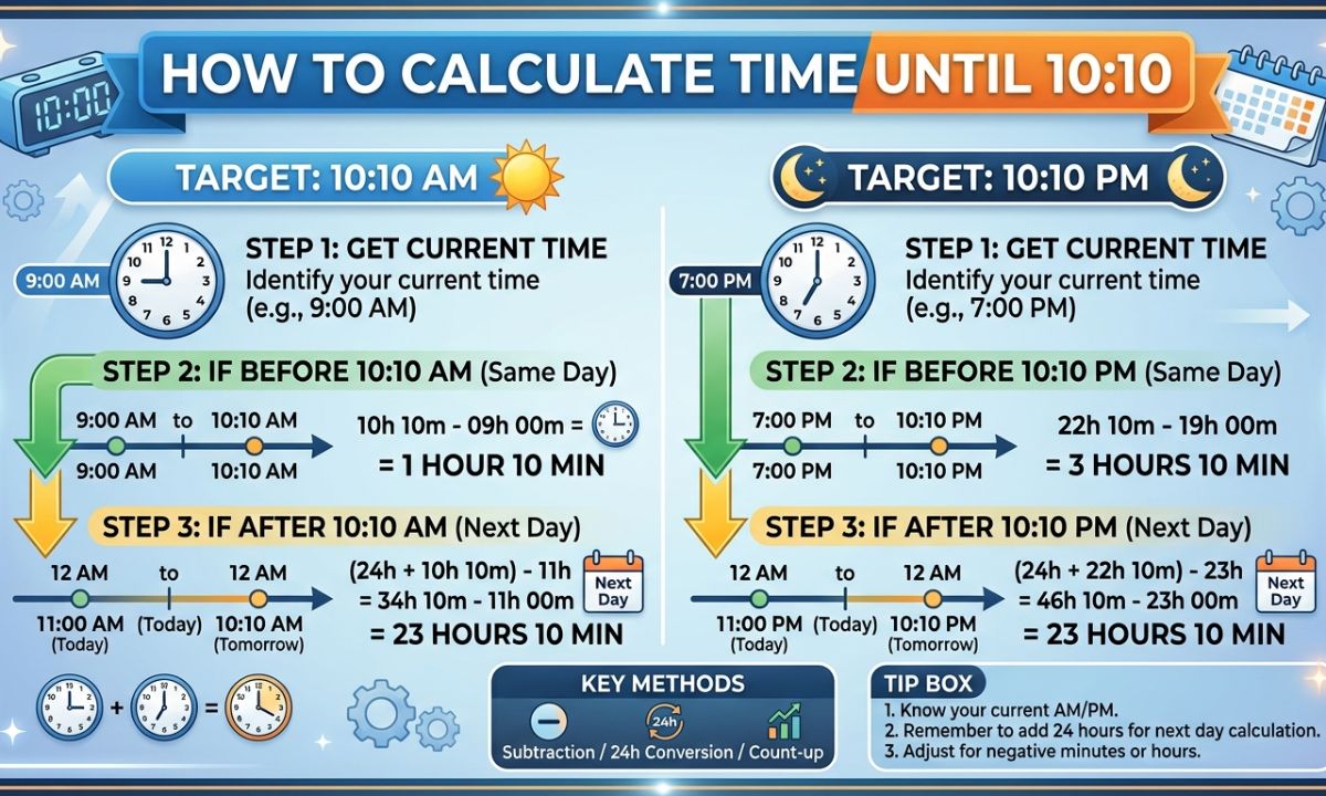 How to Calculate Time Until 1010