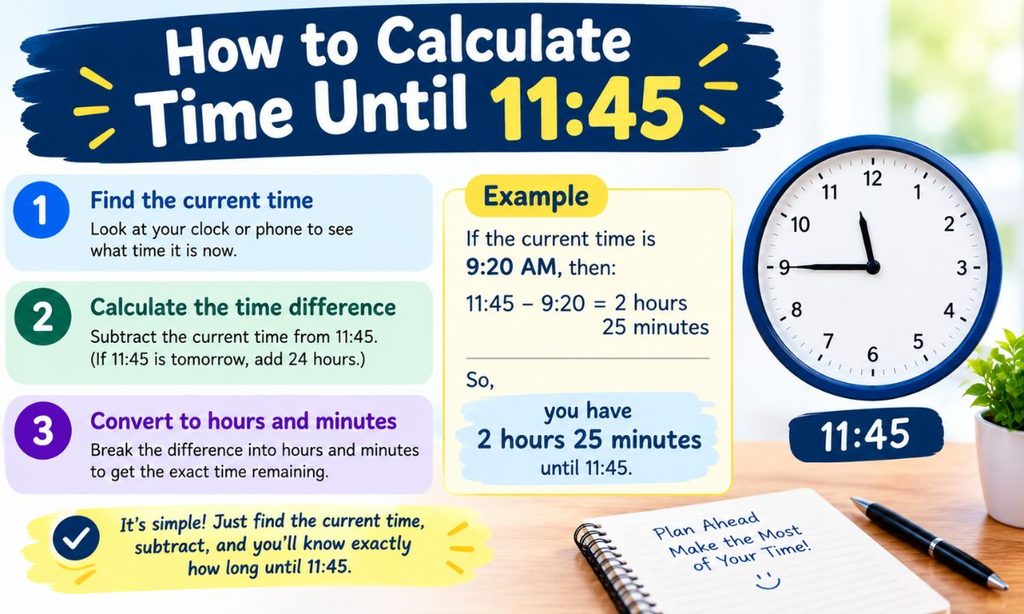 How to Calculate Time Until 1145
