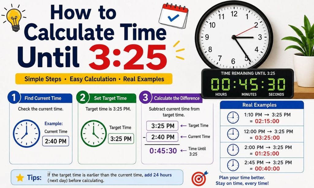 How to Calculate Time Until 325