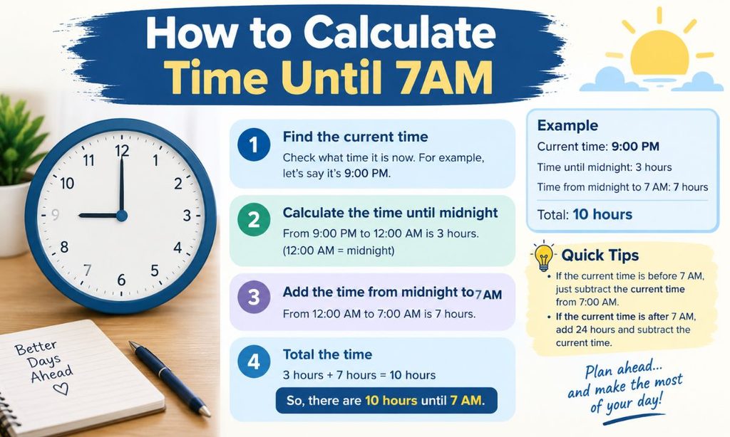 How to Calculate Time Until 7AM