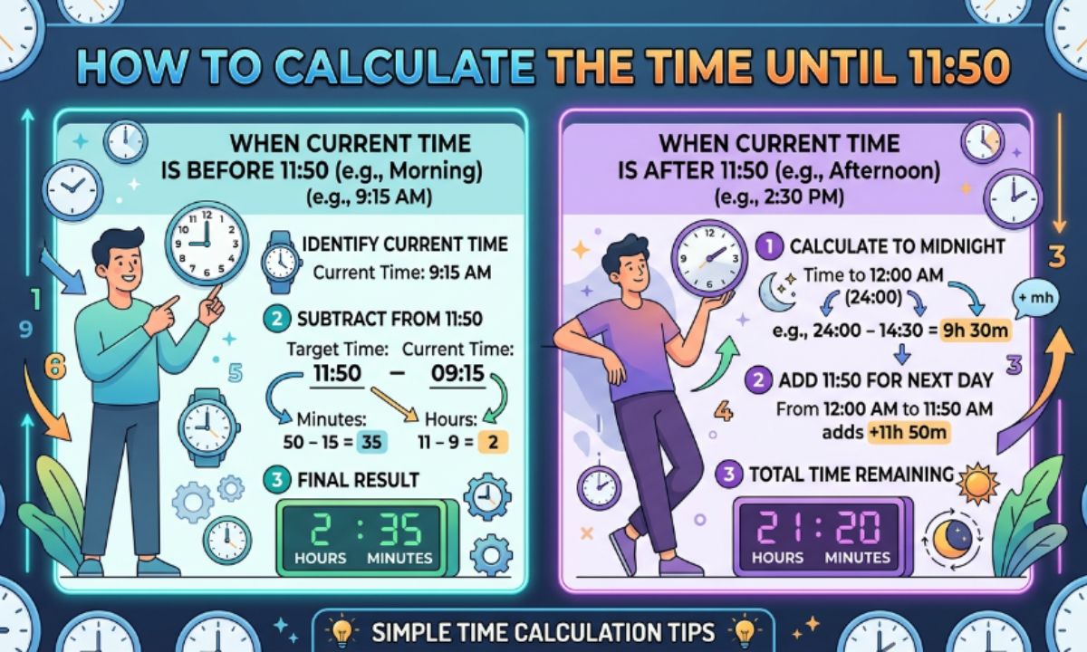 How to Calculate the Time Until 1150