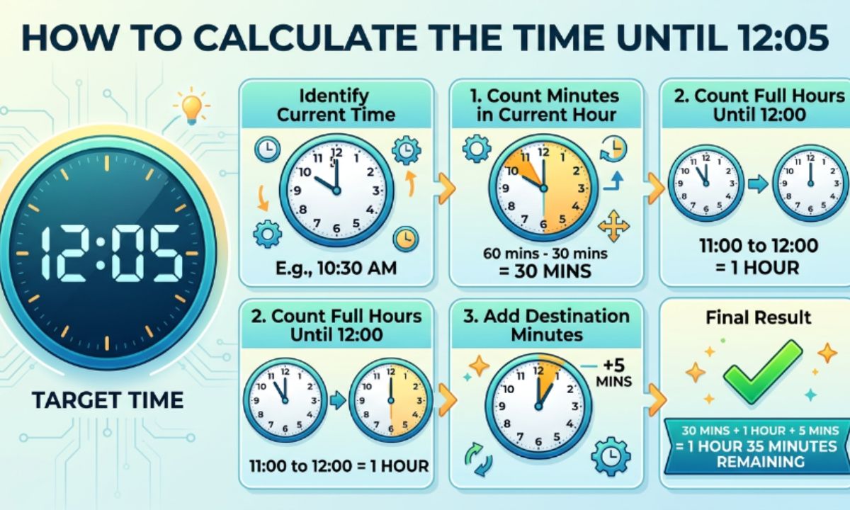 How to Calculate the Time Until 1205