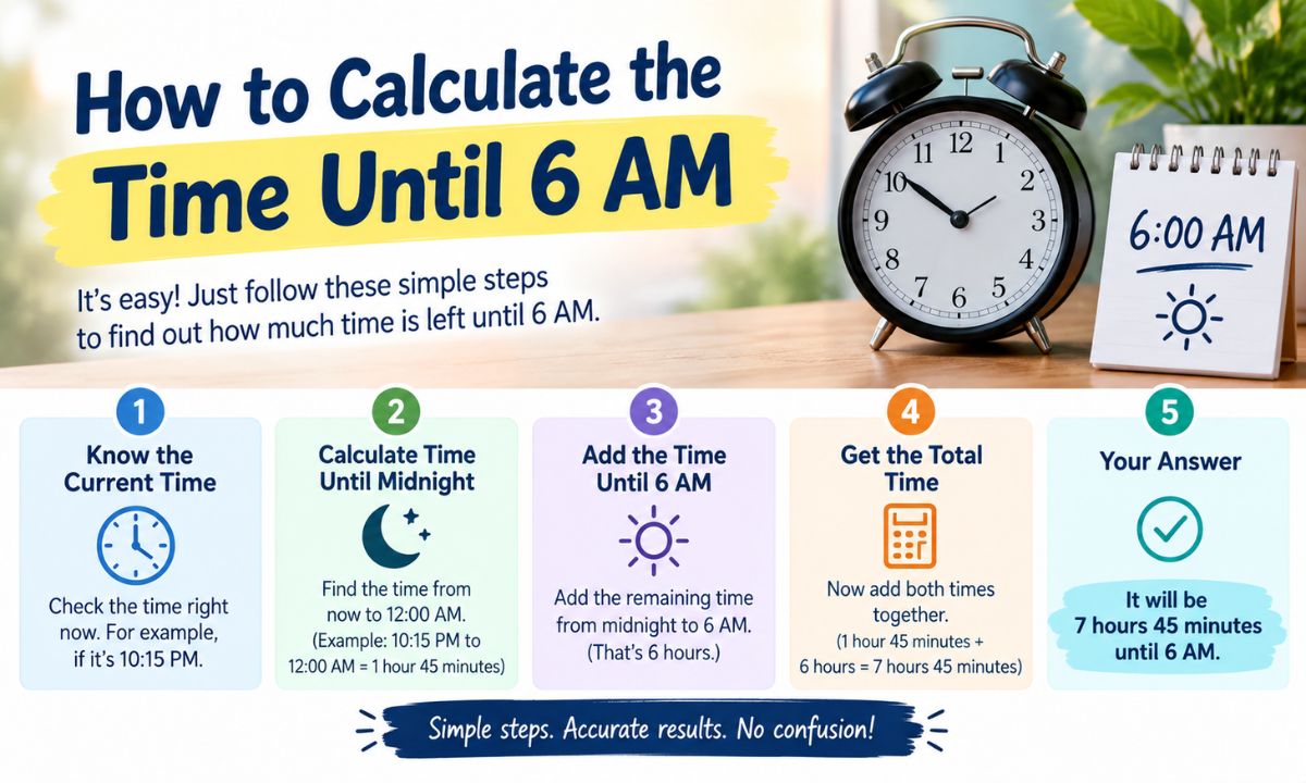 How to Calculate the Time Until 6 AM