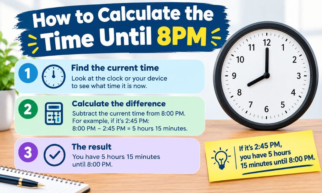 How to Calculate the Time Until 8PM